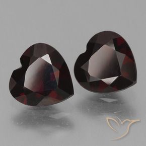 1.70 ctw Red Pyrope Garnet Stones, Natural Pyrope Garnet in Heart Facet Shape for Sale