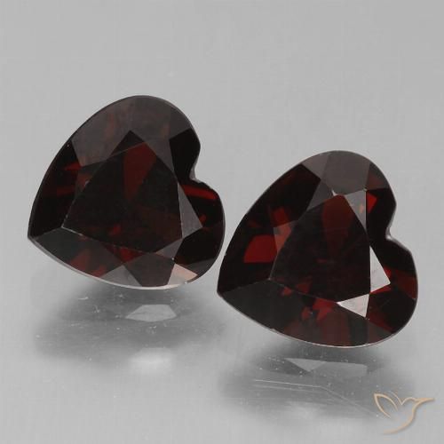 1.80ctw Natural Blackish Red Pyrope Garnet, Heart, VVS-VS