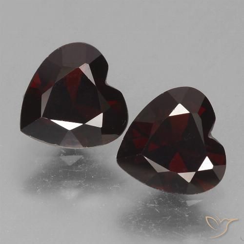 1.56ctw Natural Dark Red Pyrope Garnet, Heart, VVS-VS