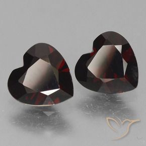 1.56 ctw Red Pyrope Garnet Stones, Natural Pyrope Garnet in Heart Facet Shape for Sale