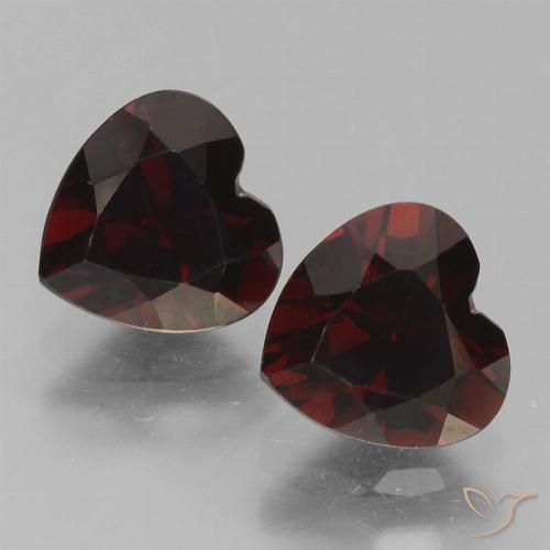 1.96ctw Natural Dark Red Pyrope Garnet, Heart, VVS-VS