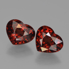 Rojo sangre intenso Granate Piropo Gema - 1.8ct Forma de corazón (ID: 456736)