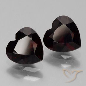 1.75 ctw Red Pyrope Garnet Stones, Natural Pyrope Garnet in Heart Facet Shape for Sale