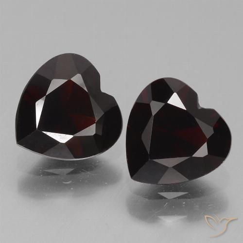 1.66ctw Natural Blackish Red Pyrope Garnet, Heart, VVS-VS
