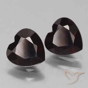 1.66 ctw Red Pyrope Garnet Stones, Natural Pyrope Garnet in Heart Facet Shape for Sale
