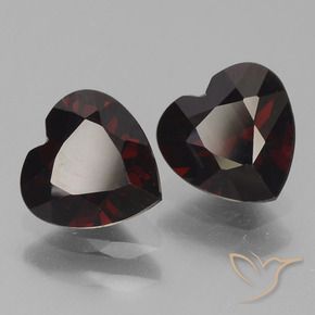 1.80 ctw Red Pyrope Garnet Stones, Natural Pyrope Garnet in Heart Facet Shape for Sale