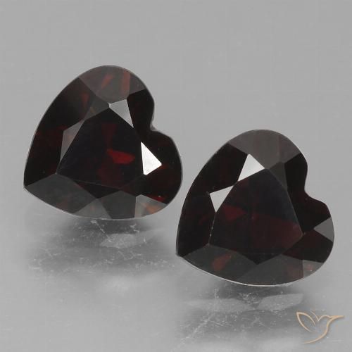1.95ctw Natural Dark Red Pyrope Garnet, Heart, VVS-VS