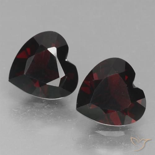 1.76ctw Natural Blackish Red Pyrope Garnet, Heart, VVS-VS