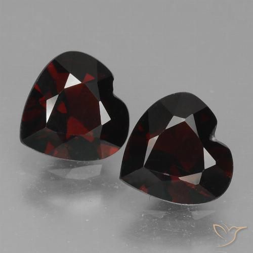 1.64 ct Heart Cut Pyrope Garnet, 6 x 6.1 mm From Mozambique, Photo A
