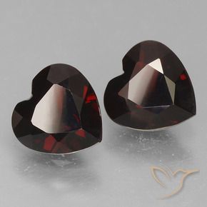 1.66 ctw Red Pyrope Garnet Stones, Natural Pyrope Garnet in Heart Facet Shape for Sale