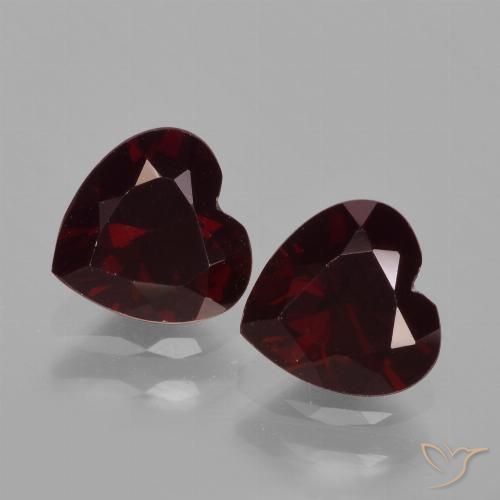 1.91 ct Heart Cut Pyrope Garnet, 6 x 6.1 mm From Mozambique, Photo A
