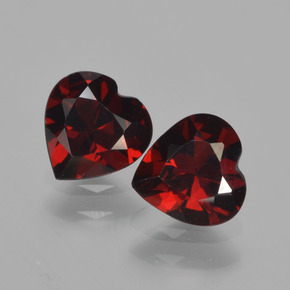 Deep Red Pyrope Garnet Gem - 0.8ct Heart Facet (ID: 457011)