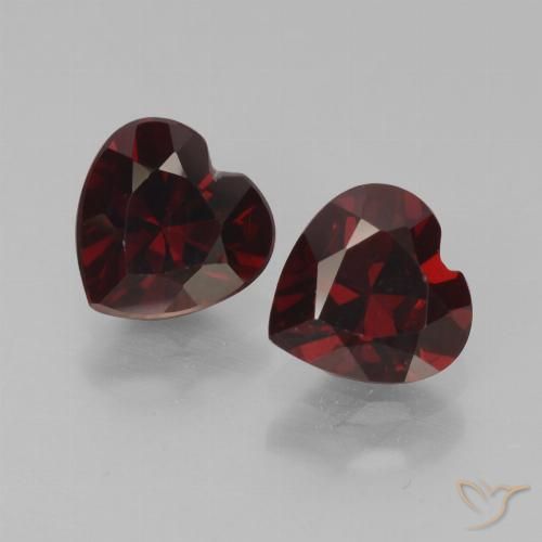 1.95ctw Natural Blackish Red Pyrope Garnet, Heart, VVS-VS