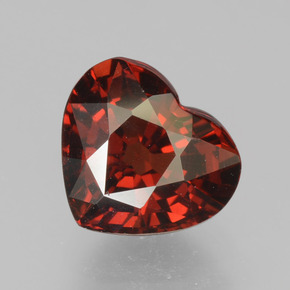 2.00 ct Red Pyrope Garnet Gemstone, Pyrope Garnet Gem in Heart Facet Shape for Sale.