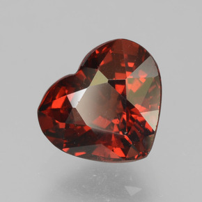 2.00 ct Red Pyrope Garnet Stone, Natural Pyrope Garnet in Heart Facet Shape for Sale