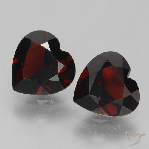 1.62ctw Natural Dark Red Pyrope Garnet, Heart, VVS-VS