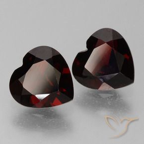 1.62 ctw Red Pyrope Garnet Stones, Natural Pyrope Garnet in Heart Facet Shape for Sale