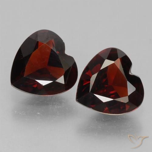 1.61 ct Heart Cut Pyrope Garnet, 6.1 x 6.1 mm From Mozambique, Photo A