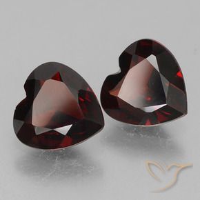 1.61 ctw Red Pyrope Garnet Stones, Natural Pyrope Garnet in Heart Facet Shape for Sale