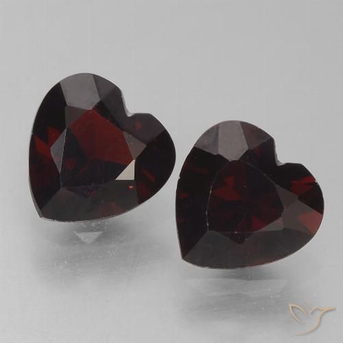 1.64 ct Heart Cut Pyrope Garnet, 6 x 5.9 mm From Mozambique, Photo A