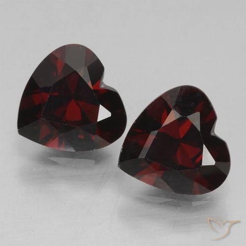 1.75ctw Natural Blackish Red Pyrope Garnet, Heart, VVS-VS, Photo A