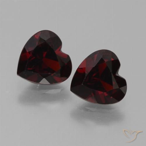 1.90ctw Natural Blackish Red Pyrope Garnet, Heart, VVS-VS
