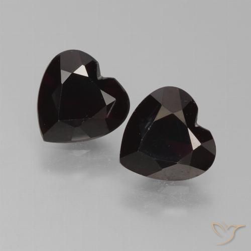 1.73ctw Natural Dark Red Pyrope Garnet, Heart, VVS-VS