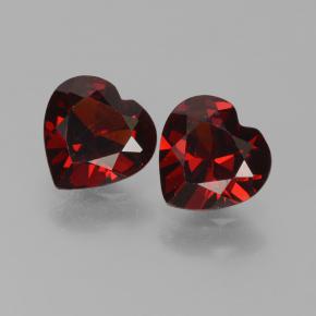 Dark Red Pyrope Garnet Gem - 0.8ct Heart Facet (ID: 457093)