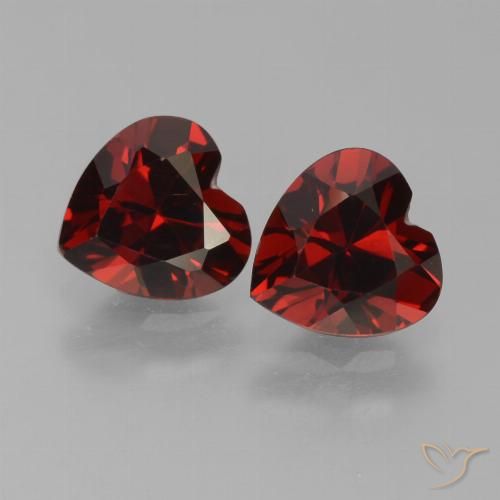 1.86 ct Heart Cut Pyrope Garnet, 6 x 6.1 mm From Mozambique, Photo A