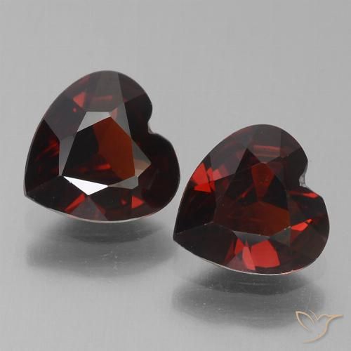 1.55 ct Heart Cut Pyrope Garnet, 6.1 x 6 mm From Mozambique, Photo A