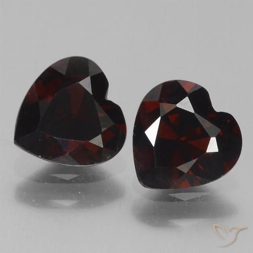 1.63 ct Heart Cut Pyrope Garnet, 6.1 x 6.1 mm From Mozambique, Photo A