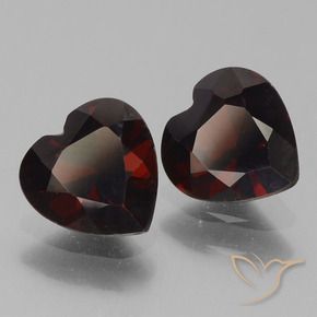 1.63 ctw Red Pyrope Garnet Stones, Natural Pyrope Garnet in Heart Facet Shape for Sale