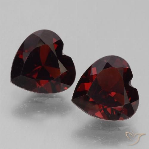 1.69 ct Heart Cut Pyrope Garnet, 6 x 6.1 mm From Mozambique, Photo A