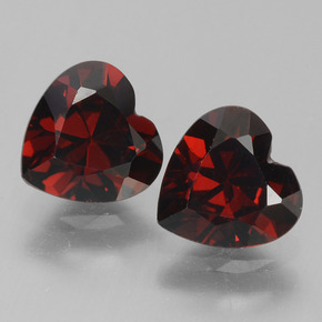 Dark Red Pyrope Garnet Gem - 0.9ct Heart Facet (ID: 457141)