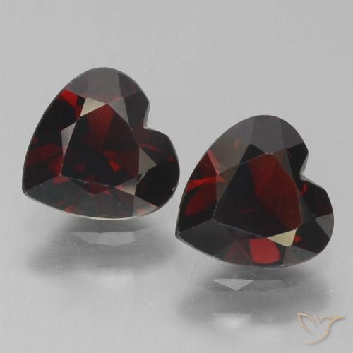 1.71ctw Natural Blackish Red Pyrope Garnet, Heart, VVS-VS