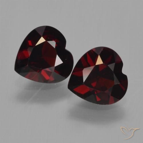 1.65ctw Natural Blackish Red Pyrope Garnet, Heart, VVS-VS