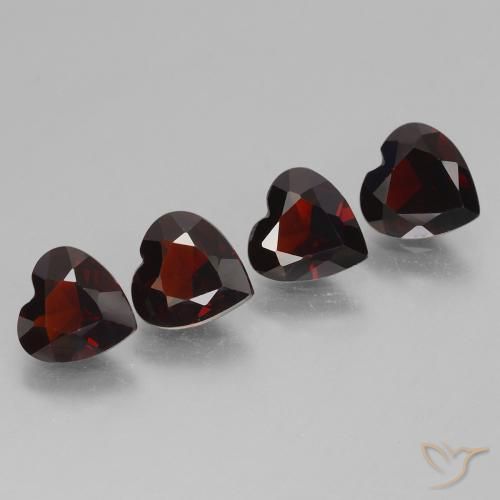 2.93ctw Natural Dark Red Pyrope Garnet, Heart, VVS-VS