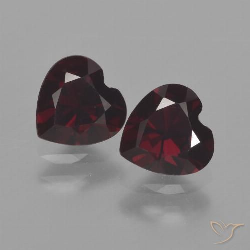 1.88ctw Natural Blackish Red Pyrope Garnet, Heart, VVS-VS