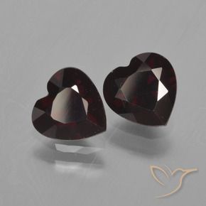 1.75 ctw Red Pyrope Garnet Stones, Natural Pyrope Garnet in Heart Facet Shape for Sale