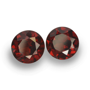 1.96 ctw Red Pyrope Garnet Stones, Natural Pyrope Garnet in Round Facet Shape for Sale