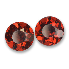 2.04 ctw Red Pyrope Garnet Stones, Natural Pyrope Garnet in Round Facet Shape for Sale