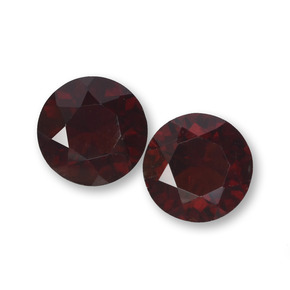 Dark Red Pyrope Garnet Gem - 1.1ct Round Facet (ID: 457576)