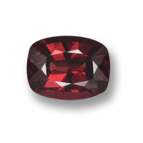 2.87 ct Red Pyrope Garnet Gemstone, Pyrope Garnet Gem in Cushion-Cut Shape for Sale.