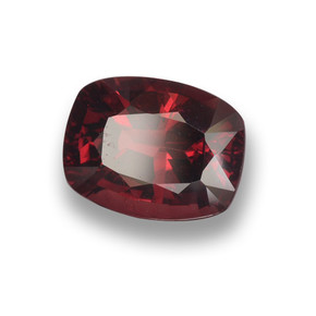2.87 ct Red Pyrope Garnet Stone, Natural Pyrope Garnet in Cushion-Cut Shape for Sale