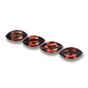 6.33 ctw Red Pyrope Garnet Gemstones, Pyrope Garnet Gems in Marquise Facet Shape for Sale.