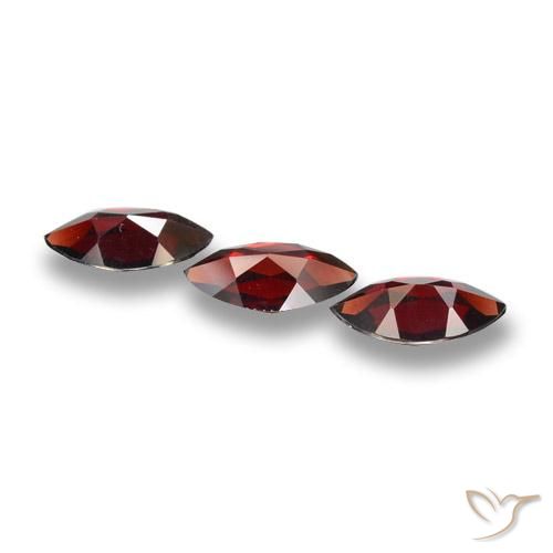 Pyrope Garnet Gemstones in 12 x 6 mm Size for Sale, Pyrope Garnet Stones in Dark Red Color