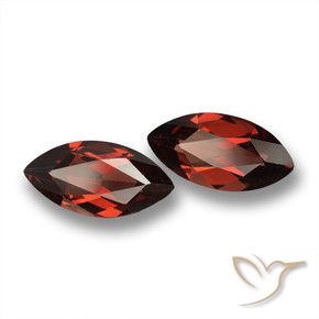 3.96 ctw Red Pyrope Garnet Stones, Natural Pyrope Garnet in Marquise Facet Shape for Sale