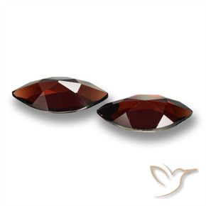 Pyrope Garnet Gemstones in 11.9 x 6 mm Size for Sale, Pyrope Garnet Stones in Dark Red Color