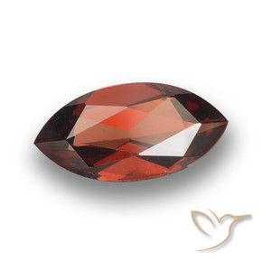 1.89 ct Red Pyrope Garnet Stone, Natural Pyrope Garnet in Marquise Facet Shape for Sale