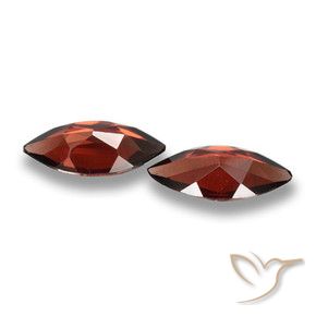 Pyrope Garnet Gemstones in 12.1 x 6.1 mm Size for Sale, Pyrope Garnet Stones in Deep Red Color